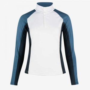 Women's Long Sleeve Show Shirt with Mesh Insert