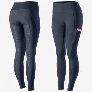 Dark Navy Women's Silicone FS Riding Tights