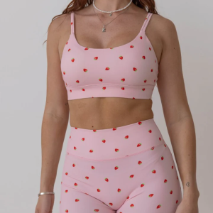 Active Sports Bra – Strawberry Edition